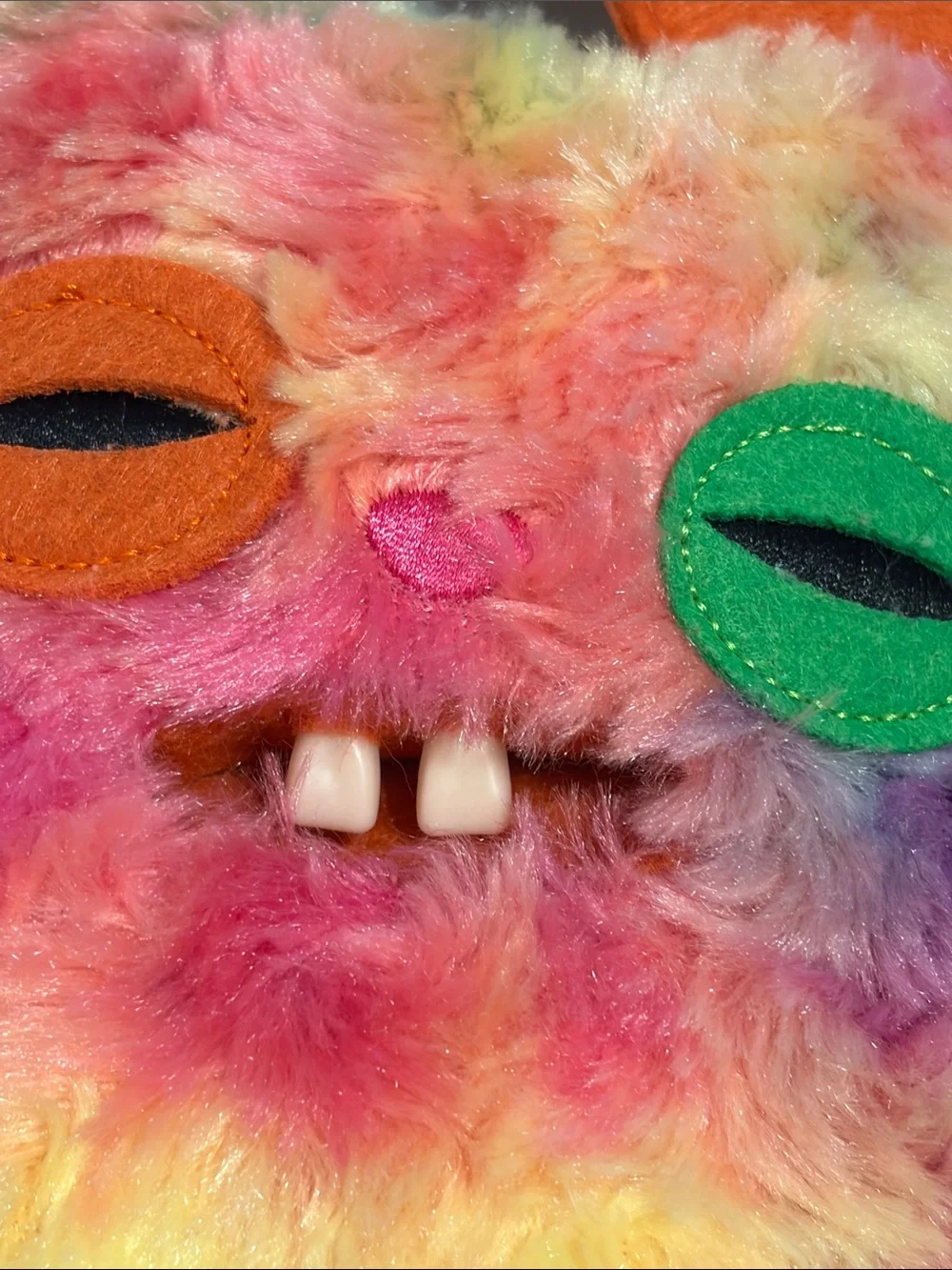 Fuggler Rancid Rabbit Plush dog toy NWOT squeaker crinkle tie dye Funny Ugly